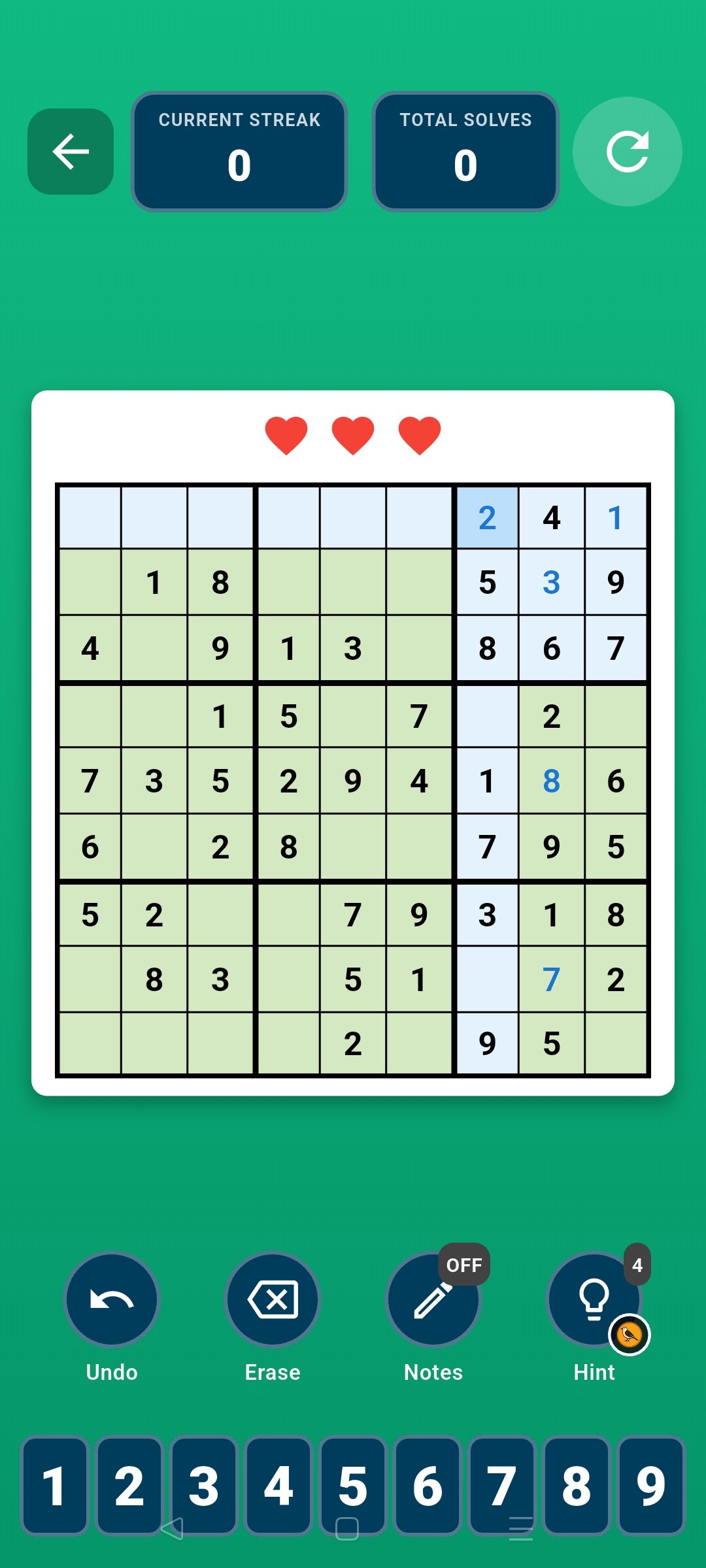 Sudoku gameplay